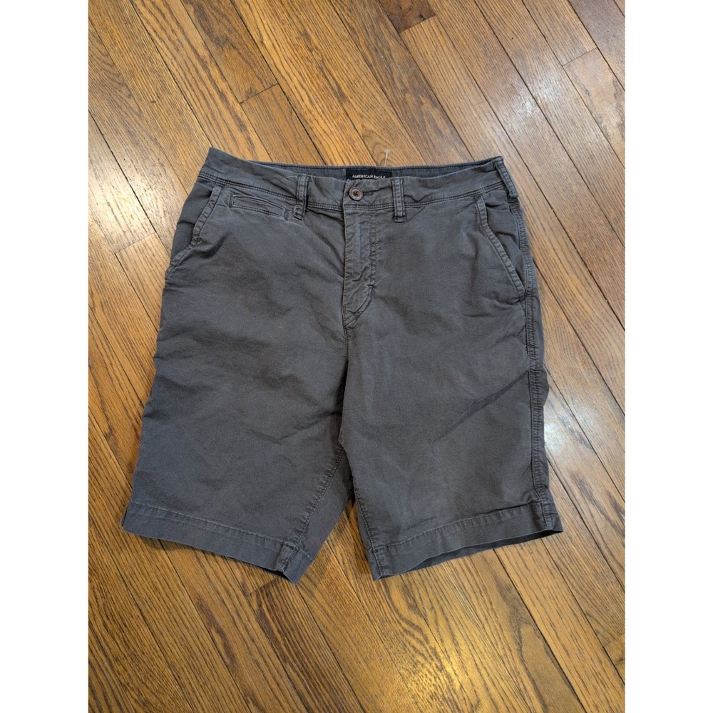 American Eagle‎ Mens Charcoal Gray Next Level Flex Classic Chino Shorts Size 30